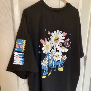 Unisex Groovy Happy Hour Flower T Shirt